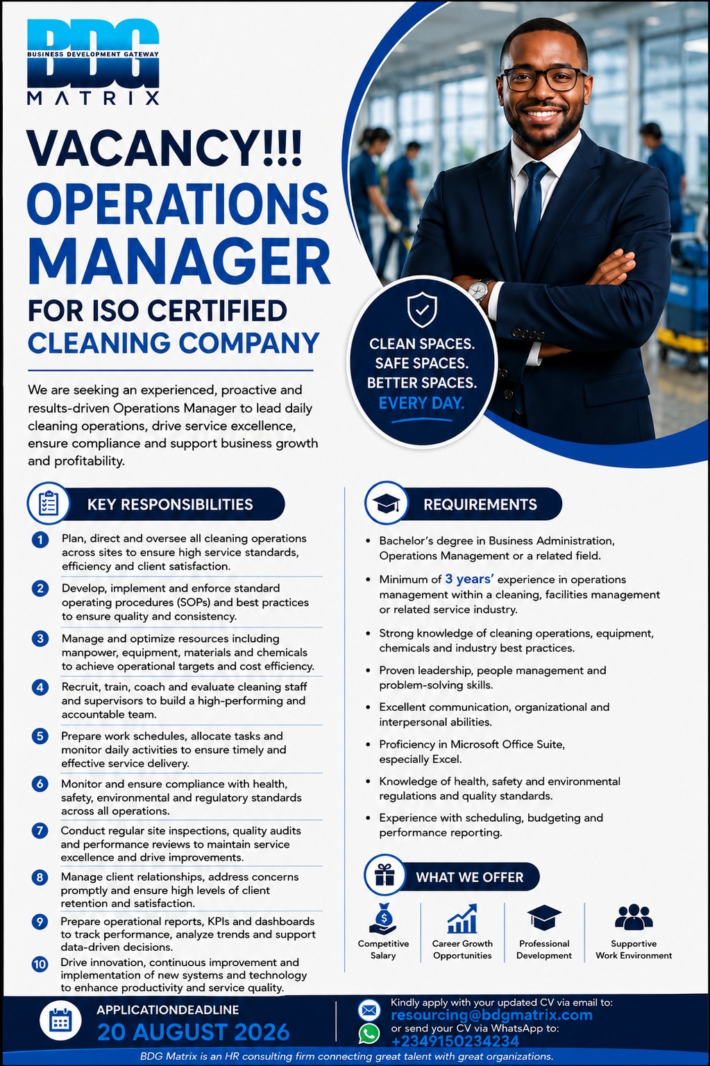 Operations Manager - BDG Matrix Job Portal